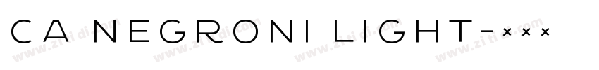 CA Negroni Light字体转换